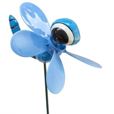 Blue Dragonfly Plant Pot Spinner